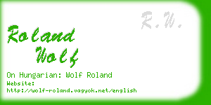 roland wolf business card